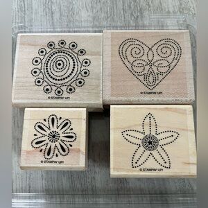 Stampin' Up! Wooden Stamp Set - polka Dot Punches